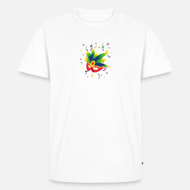 Fasching - Männer Premium Bio T-Shirt - Weiß