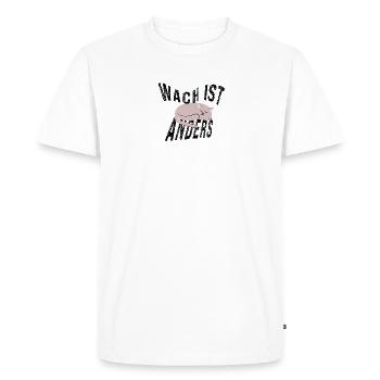 Awake is somehow different! - Men's Premium Organic T-Shirt - white - Front - Nico (187cm)