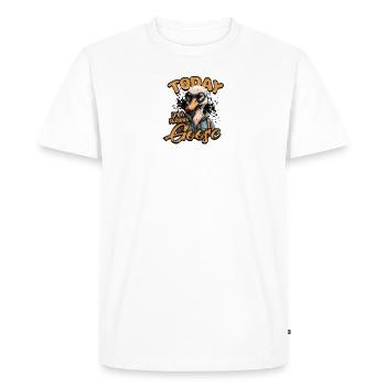 Today I'm A Serious Goose - Humor - Men's Premium Organic T-Shirt - white - Front - Nico (187cm)