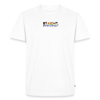 Hétéro malheureusement - Pride - T-shirt Premium bio Homme - blanc - Devant - Nico (187cm)
