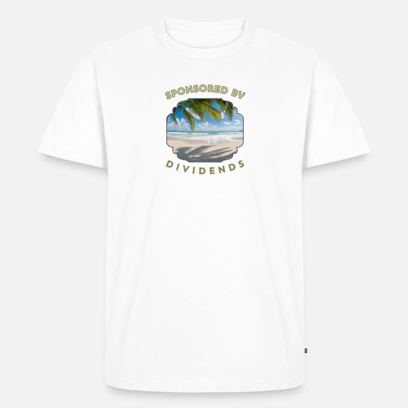 Sponsored by dividends - Männer Premium Bio T-Shirt - Weiß