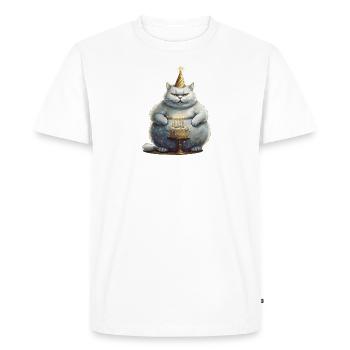 Cat celebrates fifth birthday 5 - Men's Premium Organic T-Shirt - white - Front - Nico (187cm)