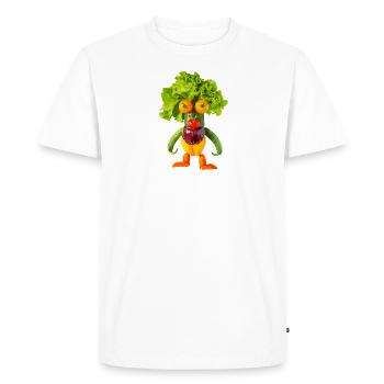 Légumes, Monstre - T-shirt Premium bio Homme - blanc - Devant - Nico (187cm)