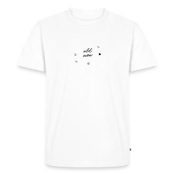 Old soul new vibes minimalist saying text - Men's Premium Organic T-Shirt - white - Front - Nico (187cm)