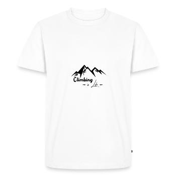 Climbing - T-shirt Premium bio Homme - blanc - Devant - Nico (187cm)