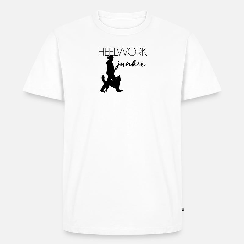 TShirt HEELWORK JUNKIE - Männer Premium Bio T-Shirt - Weiß
