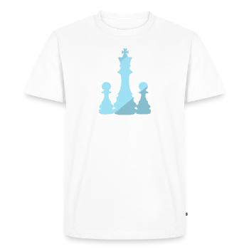Échec et mat Échecs Fou - T-shirt Premium bio Homme - blanc - Devant - Nico (187cm)