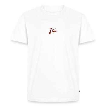 J peux pas j ai danse - T-shirt Premium bio Homme - blanc - Devant - Nico (187cm)