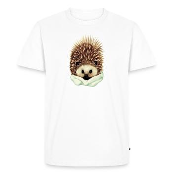 hérisson confortable - T-shirt Premium bio Homme - blanc - Devant - Nico (187cm)