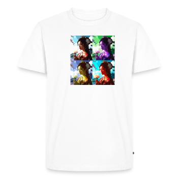 Geisha, Warhol, colorful, asian, Japan - Men's Premium Organic T-Shirt - white - Front - Nico (187cm)