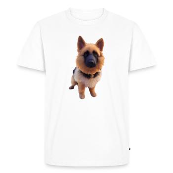 Berger allemand - T-shirt Premium bio Homme - blanc - Devant - Nico (187cm)