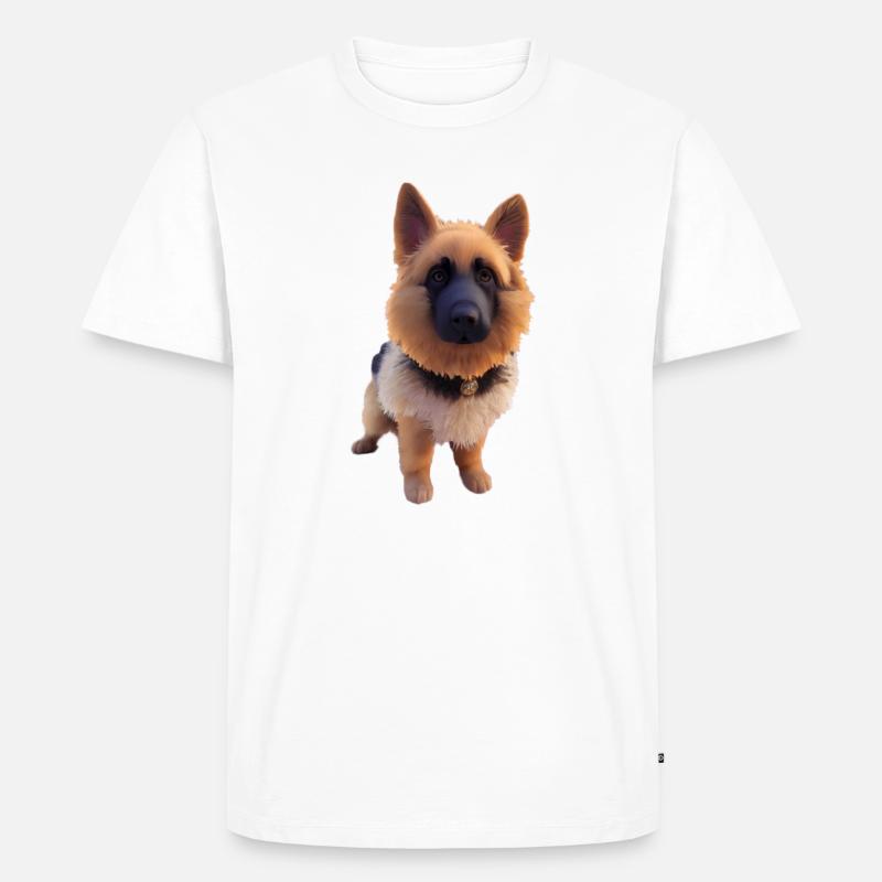Deutscher Schäferhund - Männer Premium Bio T-Shirt - Weiß