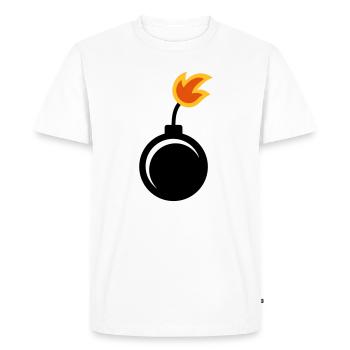 Bomb - Men's Premium Organic T-Shirt - white - Front - Nico (187cm)
