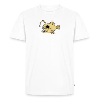 Lanternfish Poisson-grenouille des grands fonds Poisson prédateur Graphique - T-shirt Premium bio Homme - blanc - Devant - Nico (187cm)