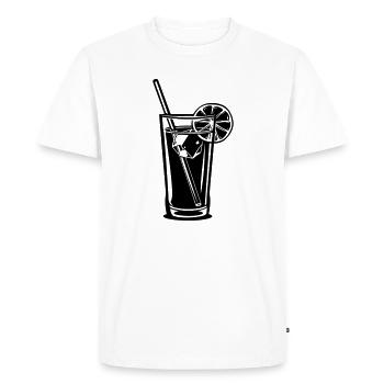Verre à boisson au citron - T-shirt Premium bio Homme - blanc - Devant - Nico (187cm)