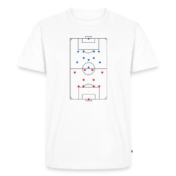 Tactiques de terrain de football de conception unisexe - T-shirt Premium bio Homme - blanc - Devant - Nico (187cm)