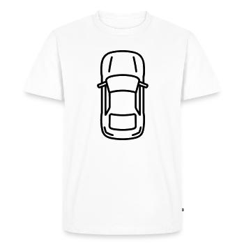 voiture - T-shirt Premium bio Homme - blanc - Devant - Nico (187cm)