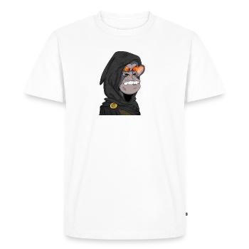 Yeux Lumineux de Singe - T-shirt Premium bio Homme - blanc - Devant - Nico (187cm)