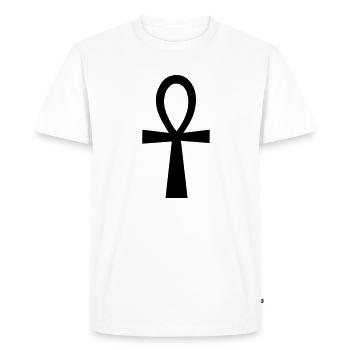 ankh symbol - T-shirt Premium bio Homme - blanc - Devant - Nico (187cm)