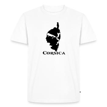 corsica corse - T-shirt Premium bio Homme - blanc - Devant - Nico (187cm)