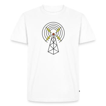 Radio Tower Ham - T-shirt Premium bio Homme - blanc - Devant - Nico (187cm)
