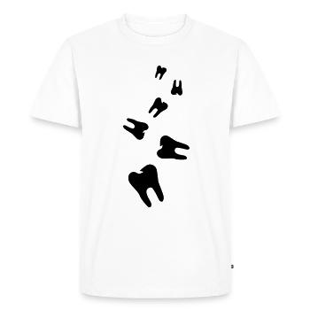 Tooth symbol - Men's Premium Organic T-Shirt - white - Front - Nico (187cm)