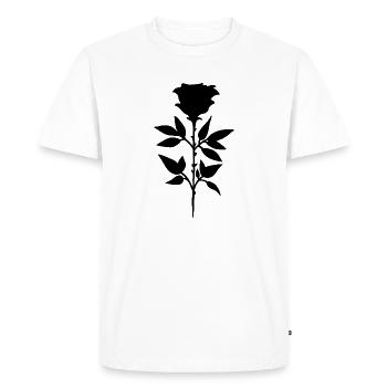 Black Rose - Men's Premium Organic T-Shirt - white - Front - Nico (187cm)