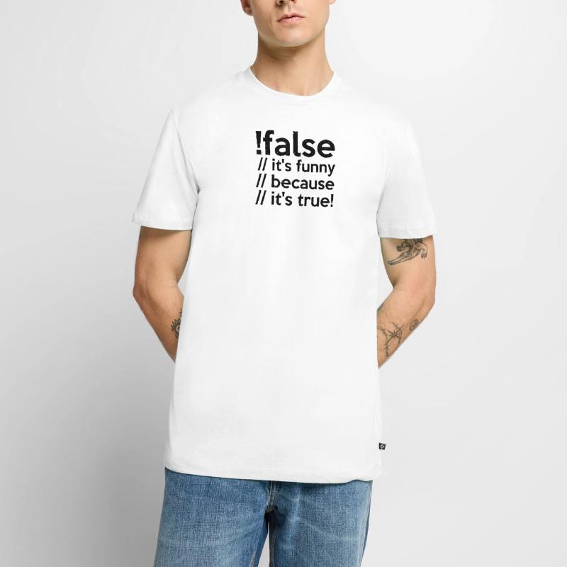 Programmierer false true Informatiker Student Code Männer Premium Bio T-Shirt