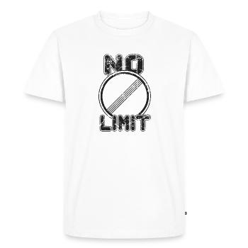 Pas de limite - T-shirt Premium bio Homme - blanc - Devant - Nico (187cm)