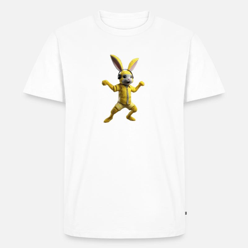 Easter bunny by bdecent - Männer Premium Bio T-Shirt - Weiß
