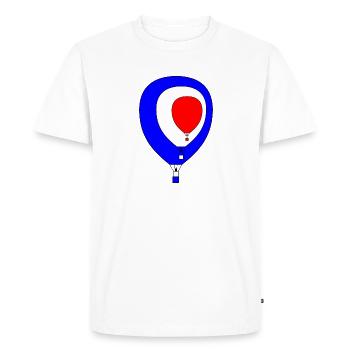 3 hot air balloons into each other blue-white-red - Men's Premium Organic T-Shirt - white - Front - Nico (187cm)