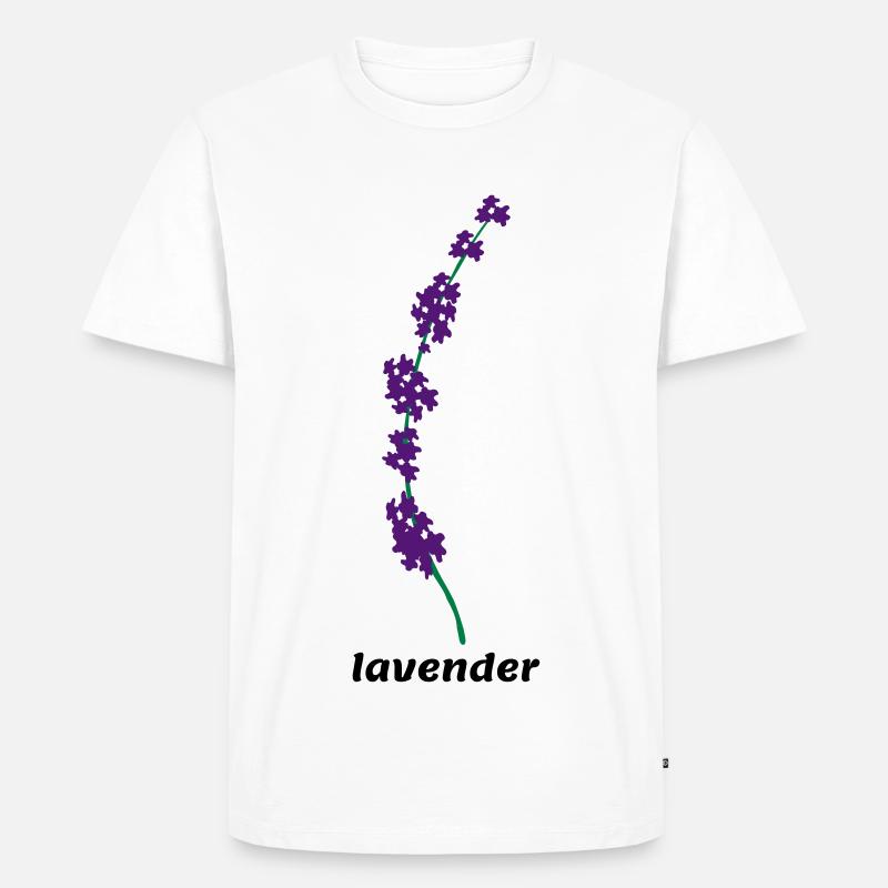 lavender - Männer Premium Bio T-Shirt - Weiß