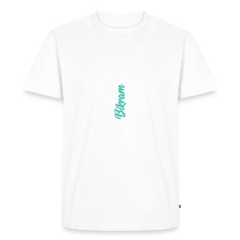 bikram Yoga T-Shirt Bikramyoga - Fleur de Lotus - T-shirt Premium bio Homme - blanc - Devant - Nico (187cm)