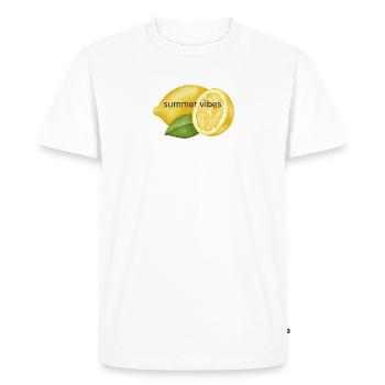 Design frais de citron estival - T-shirt Premium bio Homme - blanc - Devant - Nico (187cm)