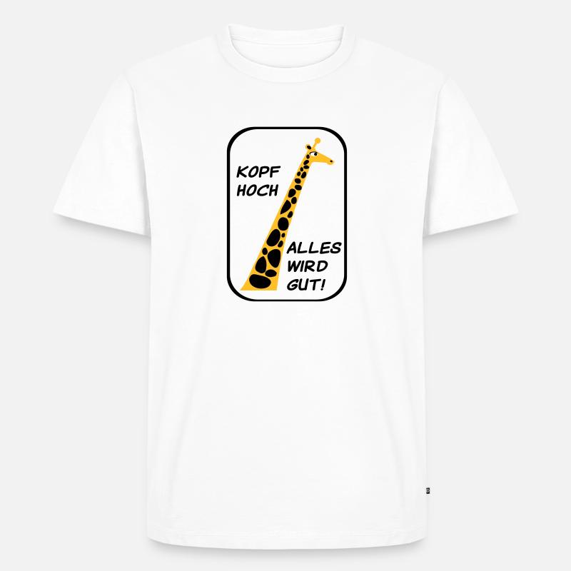 Kopf hoch - Männer Premium Bio T-Shirt - Weiß
