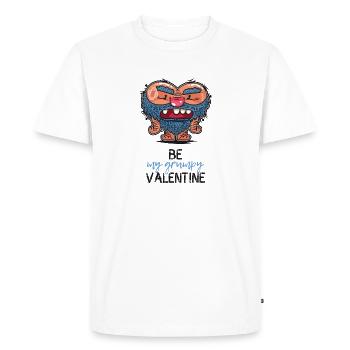 Grumpy Valentine - Men's Premium Organic T-Shirt - white - Front - Nico (187cm)