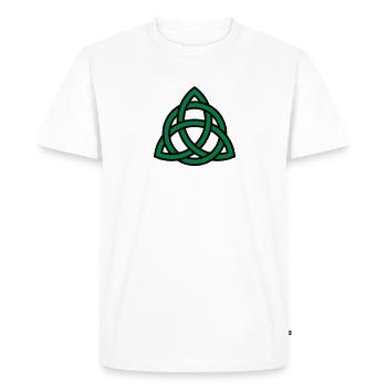 Triquetra noeud celtique triangle cercle trinité - T-shirt Premium bio Homme - blanc - Devant - Nico (187cm)