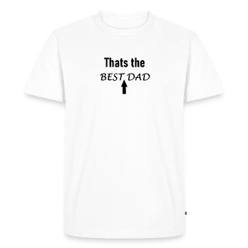 Meilleur papa - T-shirt Premium bio Homme - blanc - Devant - Nico (187cm)