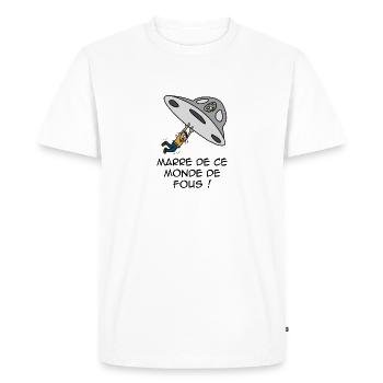 OVNI - T-shirt Premium bio Homme - blanc - Devant - Nico (187cm)