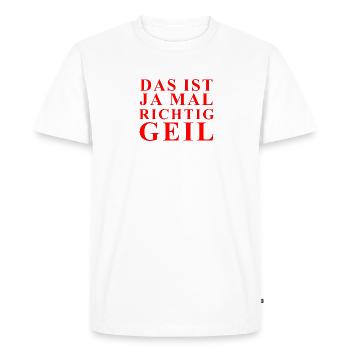 That's really cool red statement - Men's Premium Organic T-Shirt - white - Front - Nico (187cm)