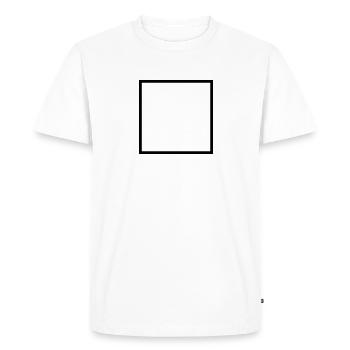 La place! Un design minimaliste et tendance - T-shirt Premium bio Homme - blanc - Devant - Nico (187cm)