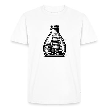 Classic Swell Voilier Bouteille Ship - T-shirt Premium bio Homme - blanc - Devant - Nico (187cm)
