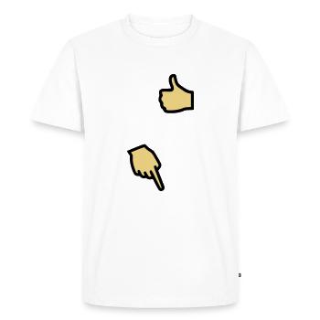Bas Haut - T-shirt Premium bio Homme - blanc - Devant - Nico (187cm)