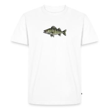 Pêche aux carnassiers du sandre - T-shirt Premium bio Homme - blanc - Devant - Nico (187cm)