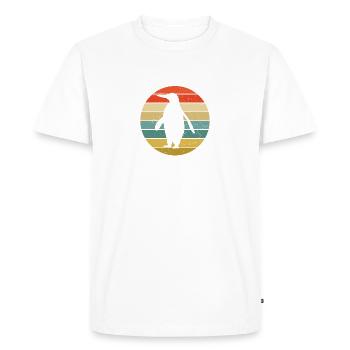 PENGUIN VINTAGE - Men's Premium Organic T-Shirt - white - Front - Nico (187cm)