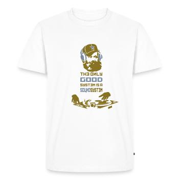 marx - Männer Premium Bio T-Shirt - Weiß - Vorne - Nico (187cm)