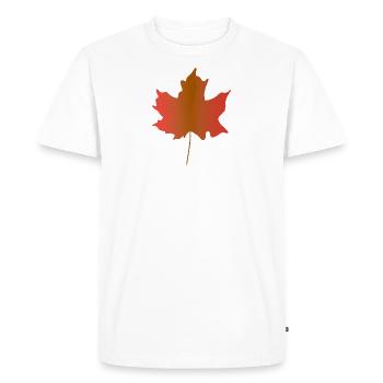 Une feuille d’érable rouge du Canada - T-shirt Premium bio Homme - blanc - Devant - Nico (187cm)