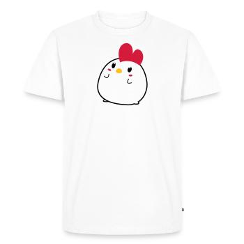 poulette - T-shirt Premium bio Homme - blanc - Devant - Nico (187cm)