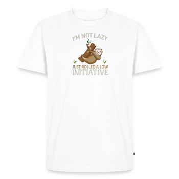 Sloth Sloth funny saying - Men's Premium Organic T-Shirt - white - Front - Nico (187cm)