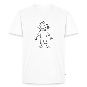 peint enfant gribouillage bande dessin animé garçon homme cool - T-shirt Premium bio Homme - blanc - Devant - Nico (187cm)